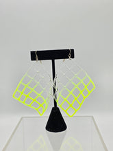 Hi-vis Grid Earrings- Large Swoop by Emily McBride