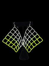 Hi-vis Grid Earrings- Large Swoop by Emily McBride