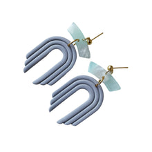 Valerie Dangles Slate/Seafoam Earrings by Clay and Trinkets