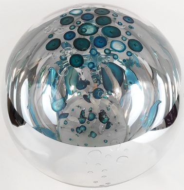 2. Distorted Gazing Ball in Blue by Lauire Borggreve