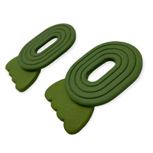 Monotone Green Polymer Clay Stud Earrings by Nina Perkins (Pompa Goods)