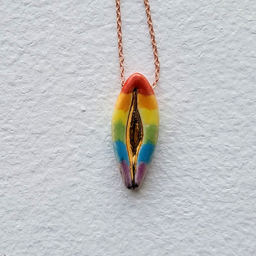 Yoni Necklace, Small Rainbow by Amanda Schram