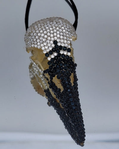 Crystal/Navy raven pendant by WCK Designs