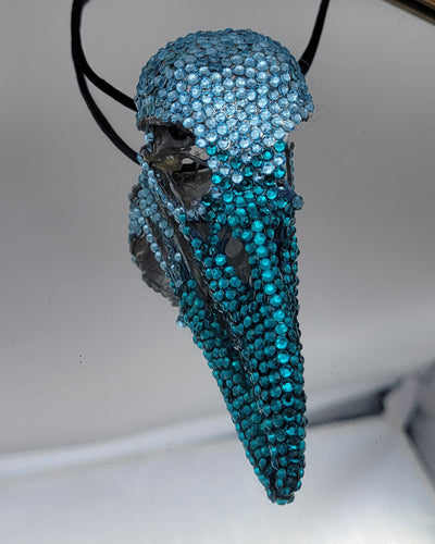 Aqua ombre raven necklace by WCK Designs
