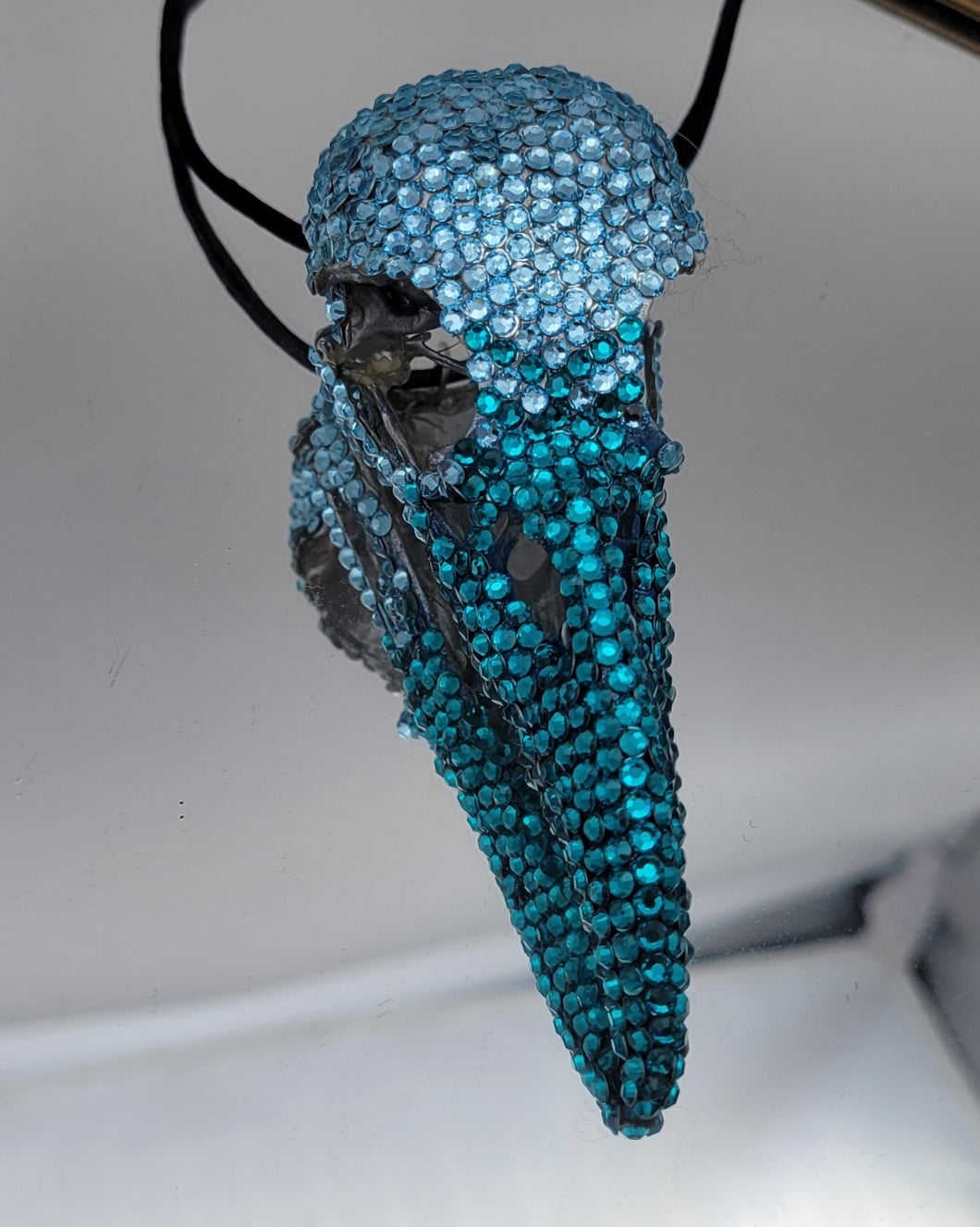 Aqua ombre raven necklace by WCK Designs