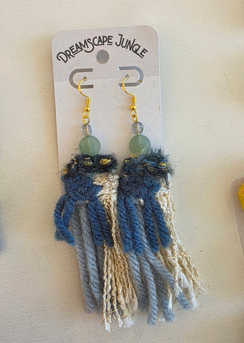 Mini Woven Tapestry Earrings by Sophie Sigel
